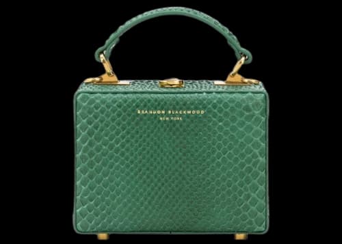 Brandon Blackwood Mini Kendrick Trunk Python Forest Green