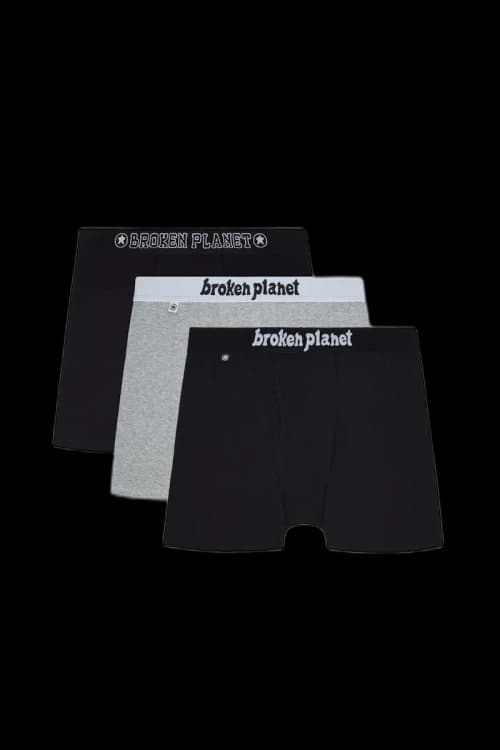 Broken Planet Boxers (3 Pack) Midnight Black/Gray
