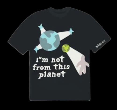 Broken Planet I'm Not From This Planet T-shirt Black