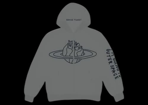 Broken Planet Outer Space Zip Up Hoodie Shadow Grey