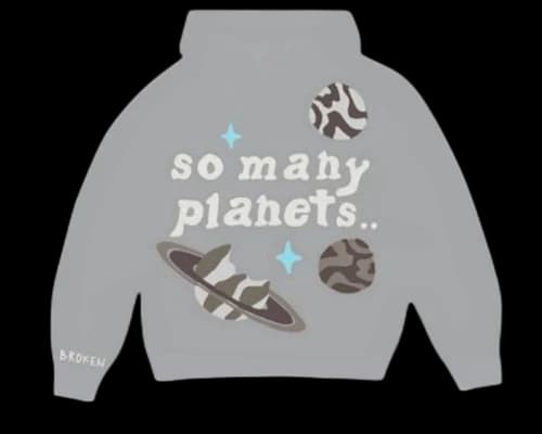 Broken Planet So Many Planets Hoodie Grey