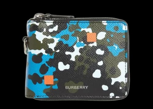 Burberry Daniel's Camo Zip-Around Wallet Black/Multi