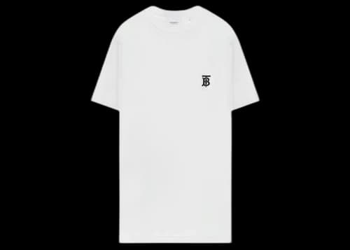 Burberry Monogram Motif Embroidered T-shirt White