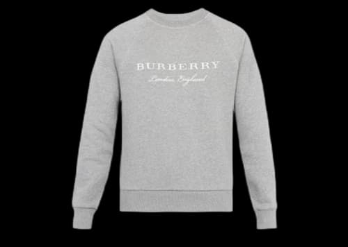 Burberry Taydon Embroidered Crewneck Pale Grey