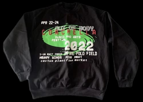 Cactus Plant Flea Market Coachella Weekend 2 Crewneck Black