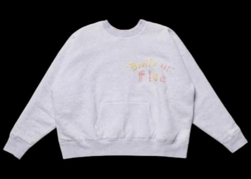 Cactus Plant Flea Market Devils Ant Double Layered Crewneck Grey