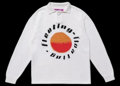 Cactus Plant Flea Market Fleeting Floating L/S Polo White