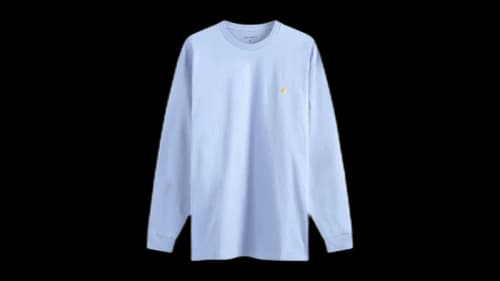 Carhartt WIP Chase Long Sleeve T-shirt Charm Blue/Gold