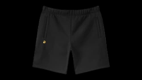 Carhartt WIP Chase Sweat Shorts Black/Gold