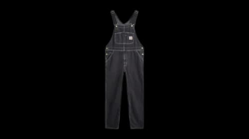 Carhartt WIP Denim Bib Overall Black Stone Washed