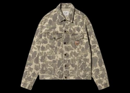 Carhartt WIP Duck Camo Helston Jacket Bleached Black