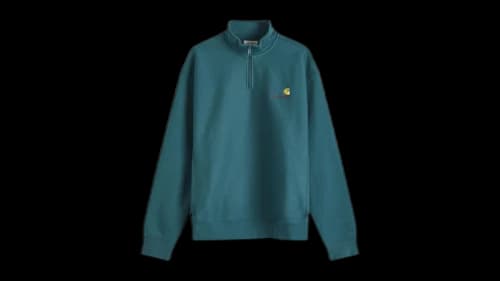 Carhartt WIP Half Zip American Script Sweatshirt Malachite