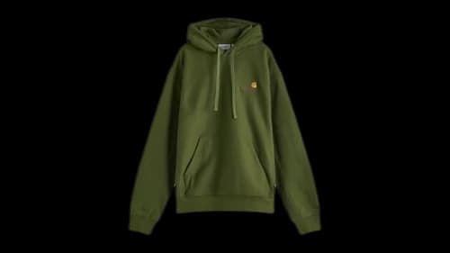 Carhartt WIP Hooded American Script Sweatshirt Tarragon