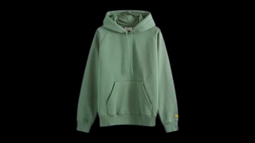 Carhartt WIP Hooded Chase Crew Sweatshirt Duck Green/Gold