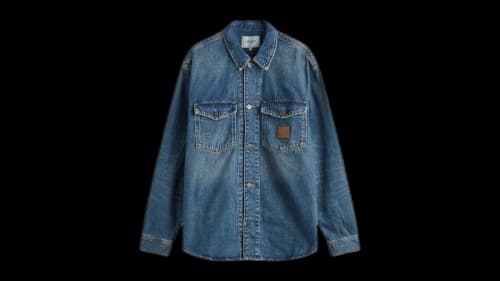 Carhartt WIP Lincoln Denim Shirt Jacket Blue Worn Used Wash