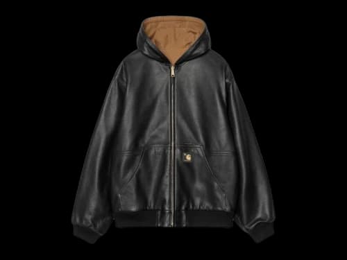 Carhartt WIP OG Active 50th Anniversary Edition Leather Jacket Black/Hamilton Brown