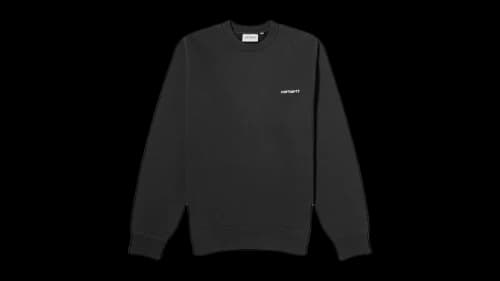 Carhartt WIP Script Embroidery Crew Sweatshirt Black/White