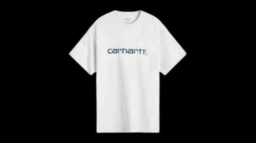 Carhartt WIP Script T-shirt Ash Heather/Duck Blue