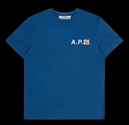 Carhartt WIP x APC Fire T-Shirt Royal Blue