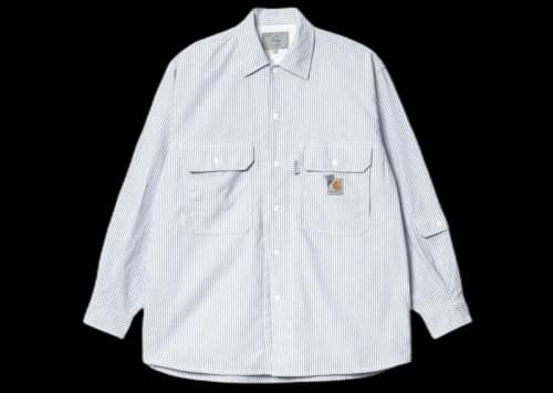 Carhartt WIP x Invincible L/S Stripes Shirt Blue