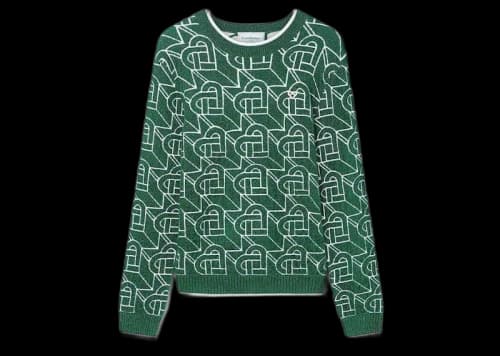 Casablanca Heart Monogram Jumper Green