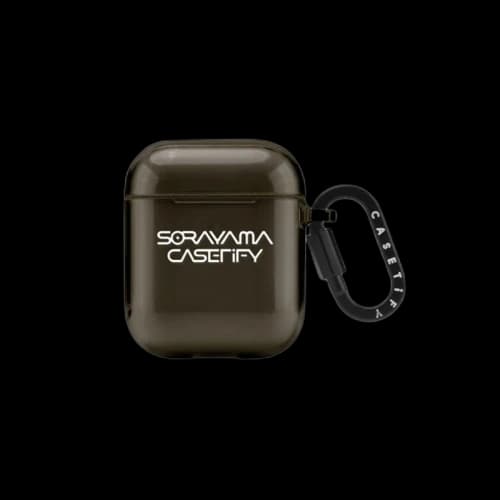CASETiFY x Sorayama Logo Lockup Airpods Case Black