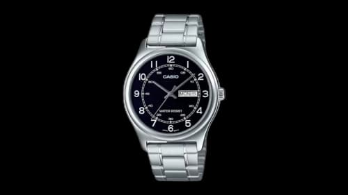 Casio Men’s Black Dial Day Date Analog Watch MTP-V006D-1B2UDF-NOBX-EW