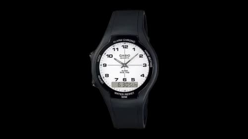 Casio Men’s Black Resin Analog-Digital Watch AW-90H-7BV-NOBX-EW
