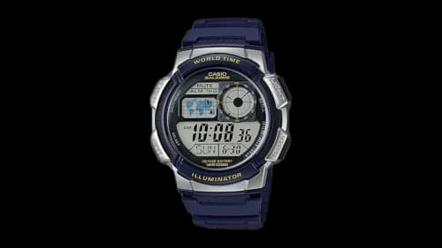 Casio Men’s Digital Watch with Blue Dial AE-1000W-2AV-EW