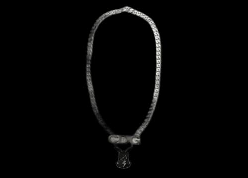 Comme des Garçons CDG x Pokemon A Pikachu Necklace Silver Black
