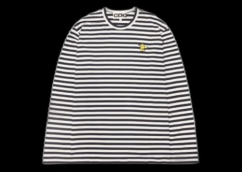 Comme des Garçons CDG x Pokemon Emblem L/S T-Shirt Navy Stripes