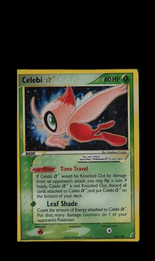 Celebi 2006 Pokemon TCG Gold Star EX Crystal Gaurdians Holo #100 (PSA or BGS Graded)