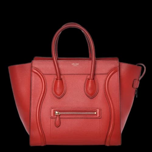 Celine Luggage Mini Coquelicot