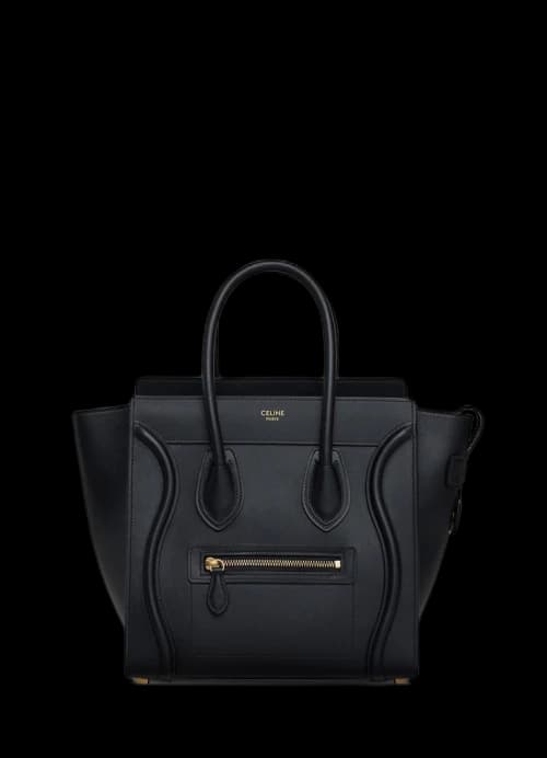 Celine Luggage Smooth Micro Black
