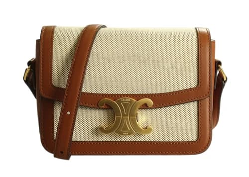 Celine Triomphe Bag Canvas Tan/Brown