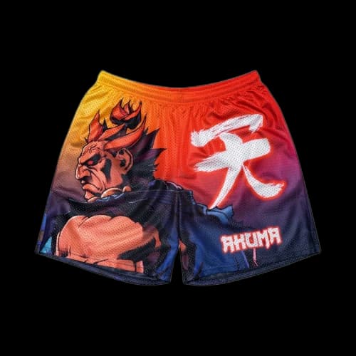 Chalk Line Akuma Retro Street Fighter Shorts Multi