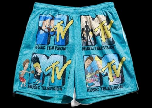 Chalk Line Beavis and Butt-Head Blue MTV Retro Shorts Teal/Multi