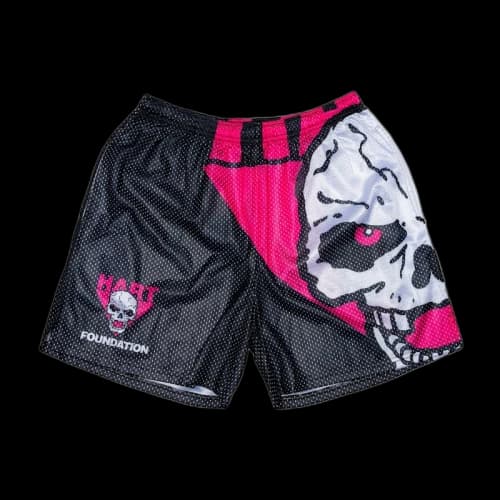Chalk Line Hart Foundation Oversize Logo Retro Shorts Black