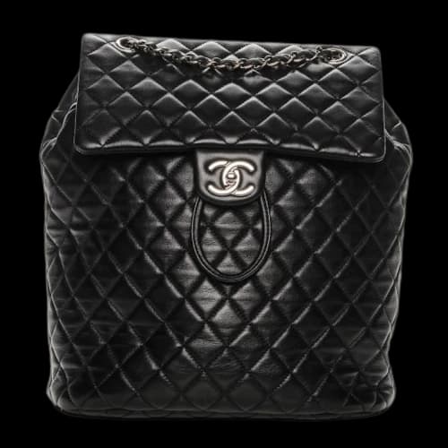 Chanel Urban Spirit Backpack Quilted Lambskin Silver-tone Large
