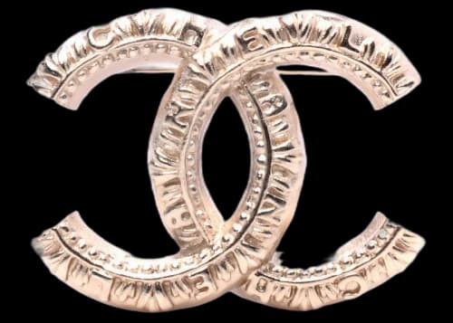 Chanel CC Logo Brooch Gold