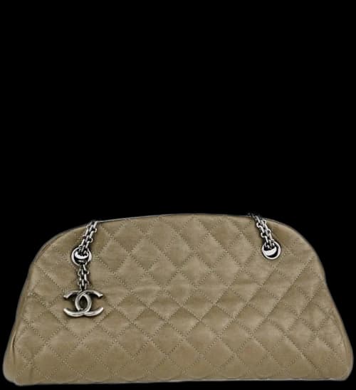 Chanel Just Mademoiselle Bowler Quilted Medium Dark Gold