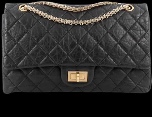 Chanel Reissue 2.55 Classic Double Flap Quilted Aged Calfskin Gold-tone 227 Black