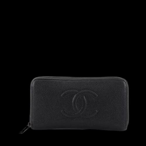 Chanel Timeless CC Zipped Organizer Wallet Long Black