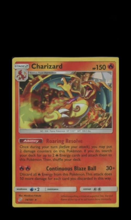 Charizard-Holo Cracked Ice 2019 Pokemon TCG Sun & Moon Team Up #14/181 (PSA or BGS Graded)