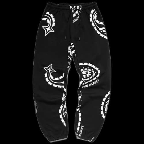Market x YG 4hunnid Paisley Sweatpants Black