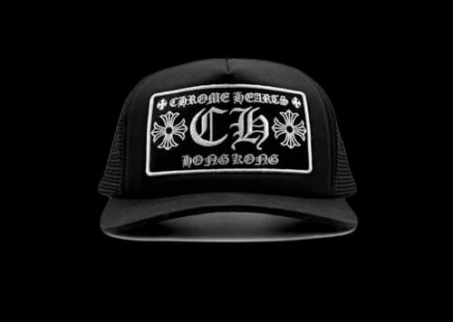Chrome Hearts CH Hong Kong Trucker Hat Black/Black