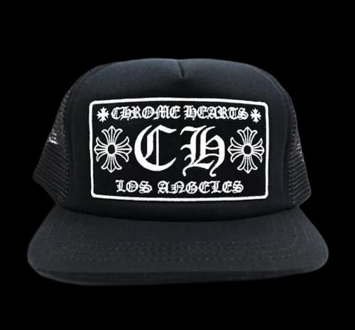 Chrome Hearts CH Los Angeles Trucker Hat Black/Black