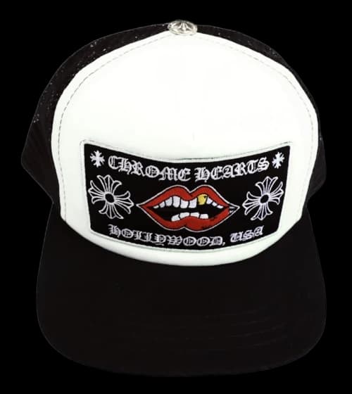 Chrome Hearts Chomper Hollywood Trucker Hat Black/White