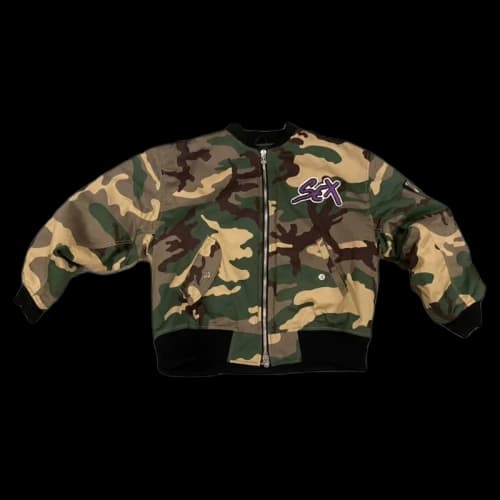 Chrome Hearts Matty Boy Sex Records Bomber Jacket Green Camo