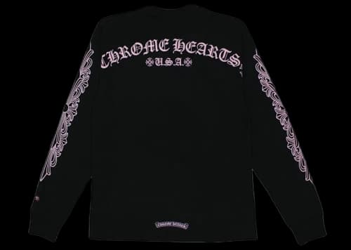 Chrome Hearts Matty Boy Shoulder Logo L/S T Shirt Black/Pink